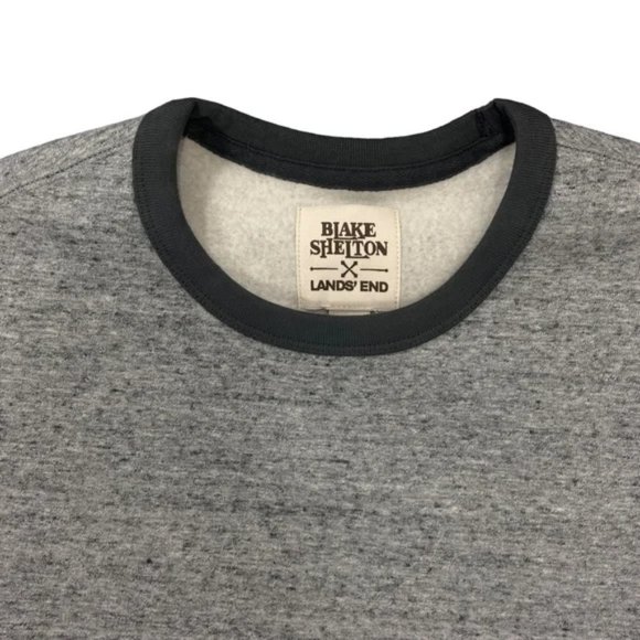 NWT Blake Shelton X Lands End Men Serious Sweatshirt Gray Size S $80 FLA259 - Picture 3 of 3